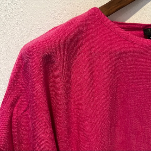 Talbots Merino Wool Dolman Half Sleeve Blouse Raspberry Color Size MP - Picture 2 of 6
